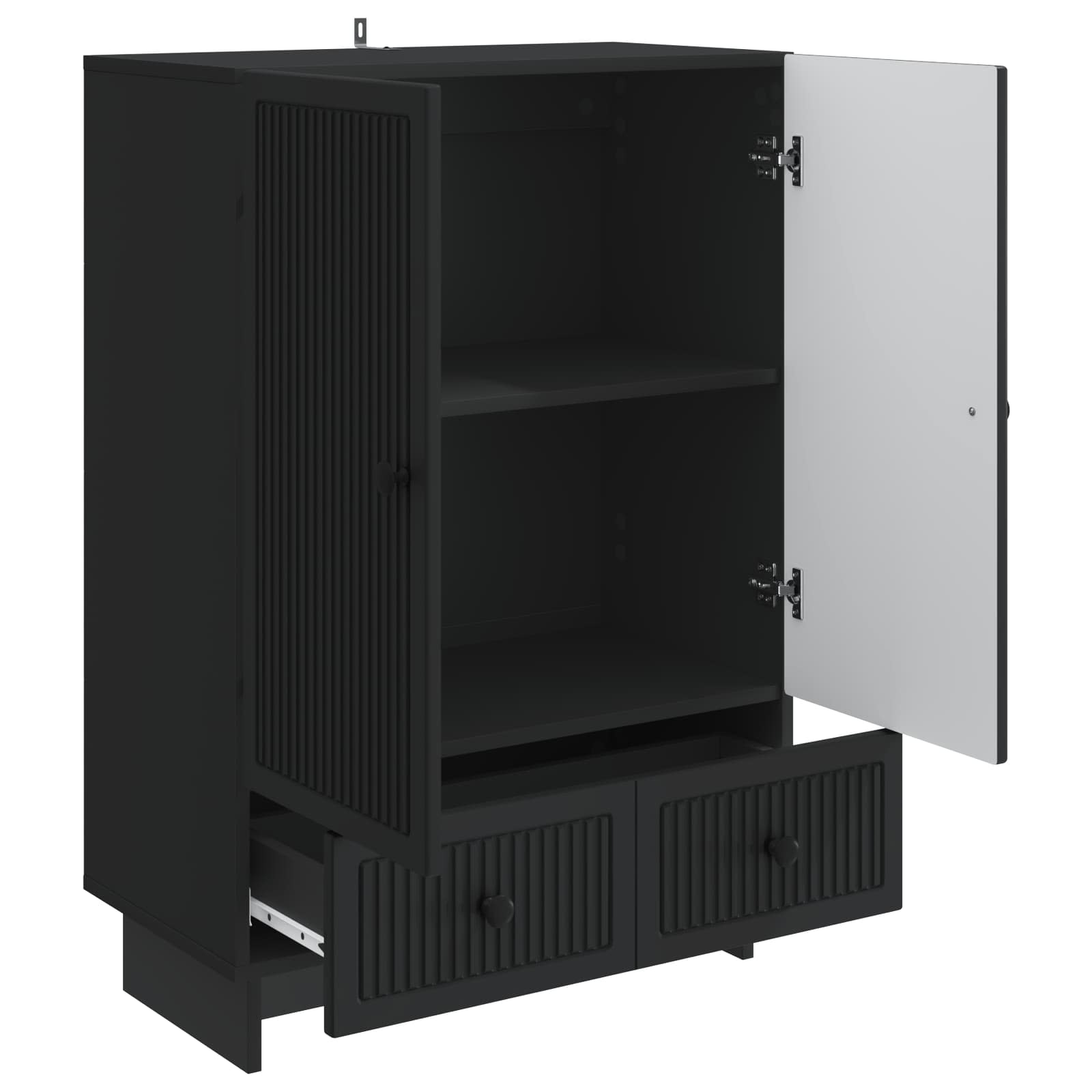 Πλαϊνό γραφείο Μαύρο 66 x 34,5 x 95 εκ. - Pakobazaar