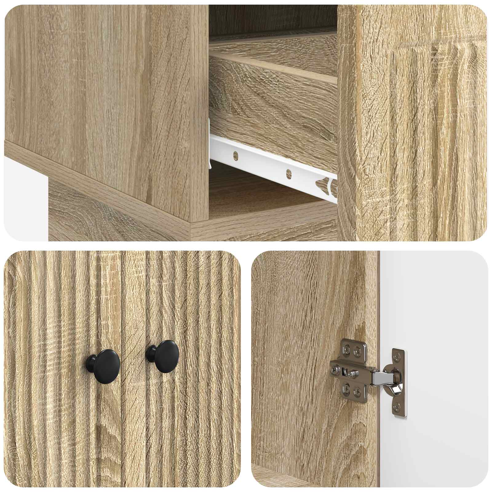 Πλαϊνό γραφείο Δρύς Sonoma 66 x 34,5 x 95 εκ. - Pakobazaar
