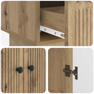 Πλαϊνό γραφείο Τεχνίτικη Δρυς 66 x 34,5 x 95 εκ. - Pakobazaar