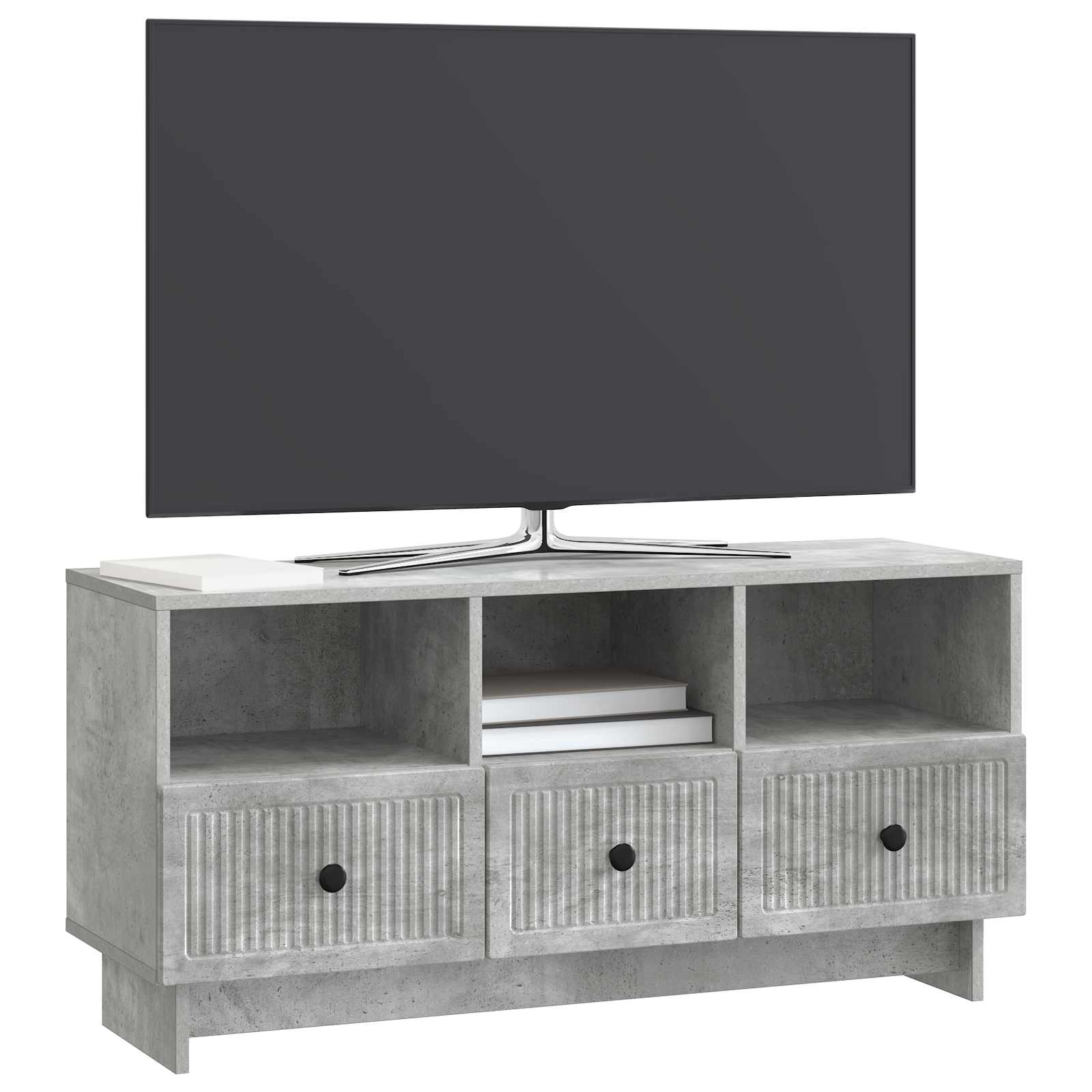 Ντουλάπι TV με συρτάρι Γκρι Σκυροδέματος 102 x 34,5 x 50 εκ. - Pakobazaar