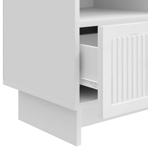 Ντουλάπι TV με συρτάρι Γυαλιστερό Λευκό 102 x 34,5 x 50 εκ. - Pakobazaar