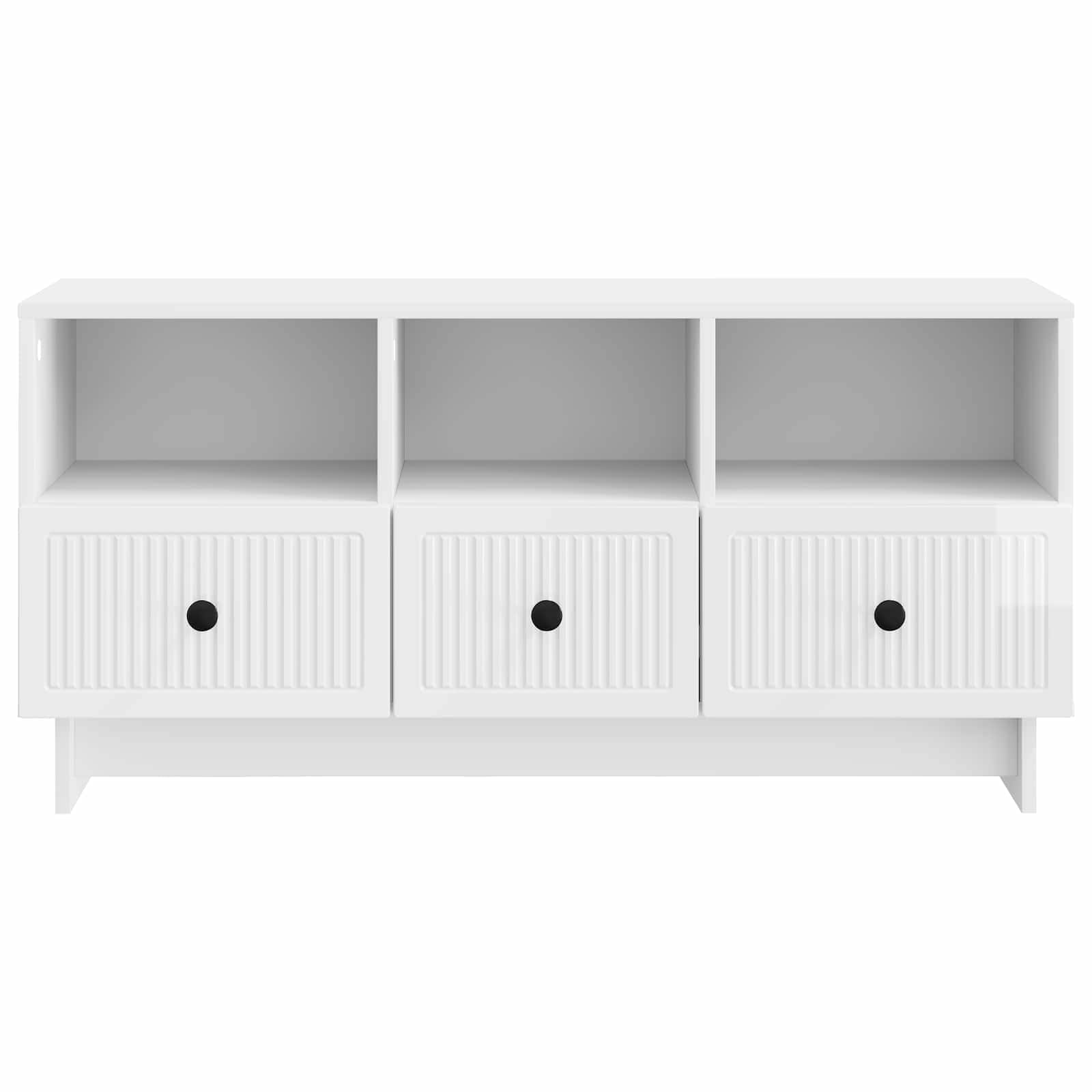 Ντουλάπι TV με συρτάρι Γυαλιστερό Λευκό 102 x 34,5 x 50 εκ. - Pakobazaar