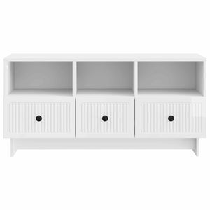 Ντουλάπι TV με συρτάρι Γυαλιστερό Λευκό 102 x 34,5 x 50 εκ. - Pakobazaar