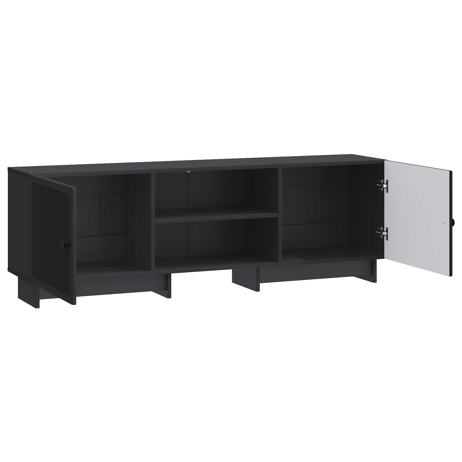 Ντουλάπι TV Μαύρο 150 x 31 x 50 εκ. Μηχανικά επεξεργασμένο ξύλο - Pakobazaar