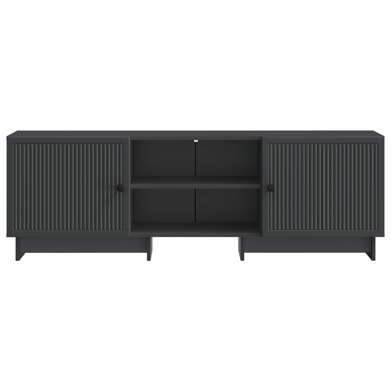 Ντουλάπι TV Μαύρο 150 x 31 x 50 εκ. Μηχανικά επεξεργασμένο ξύλο - Pakobazaar
