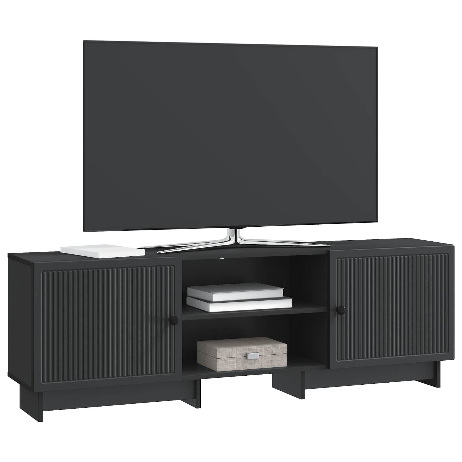 Ντουλάπι TV Μαύρο 150 x 31 x 50 εκ. Μηχανικά επεξεργασμένο ξύλο - Pakobazaar