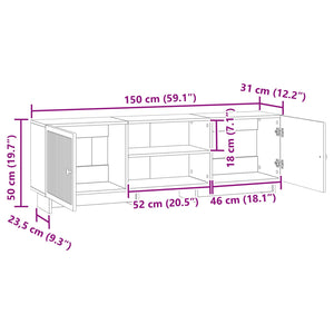 Ντουλάπι TV Σκυρόχρωμο Γκρι 150 x 31 x 50 εκ. - Pakobazaar