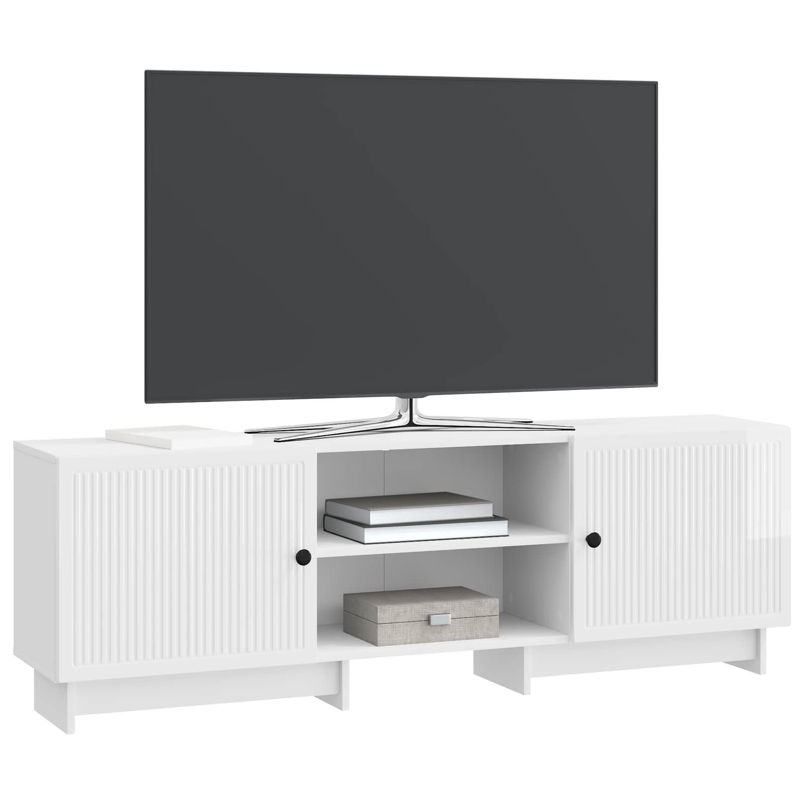 Ντουλάπι TV Υψηλής Στιλπνότητας Λευκό 150 x 31 x 50 εκ. - Pakobazaar