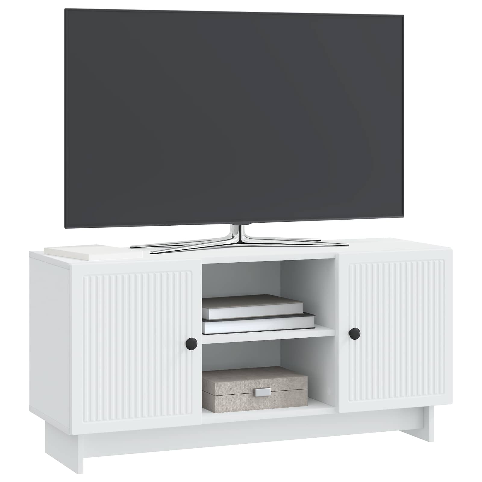 Ντουλάπι TV 102 x 34,5 x 50 εκ. Λευκό Επεξεργασμένο Ξύλο - Pakobazaar