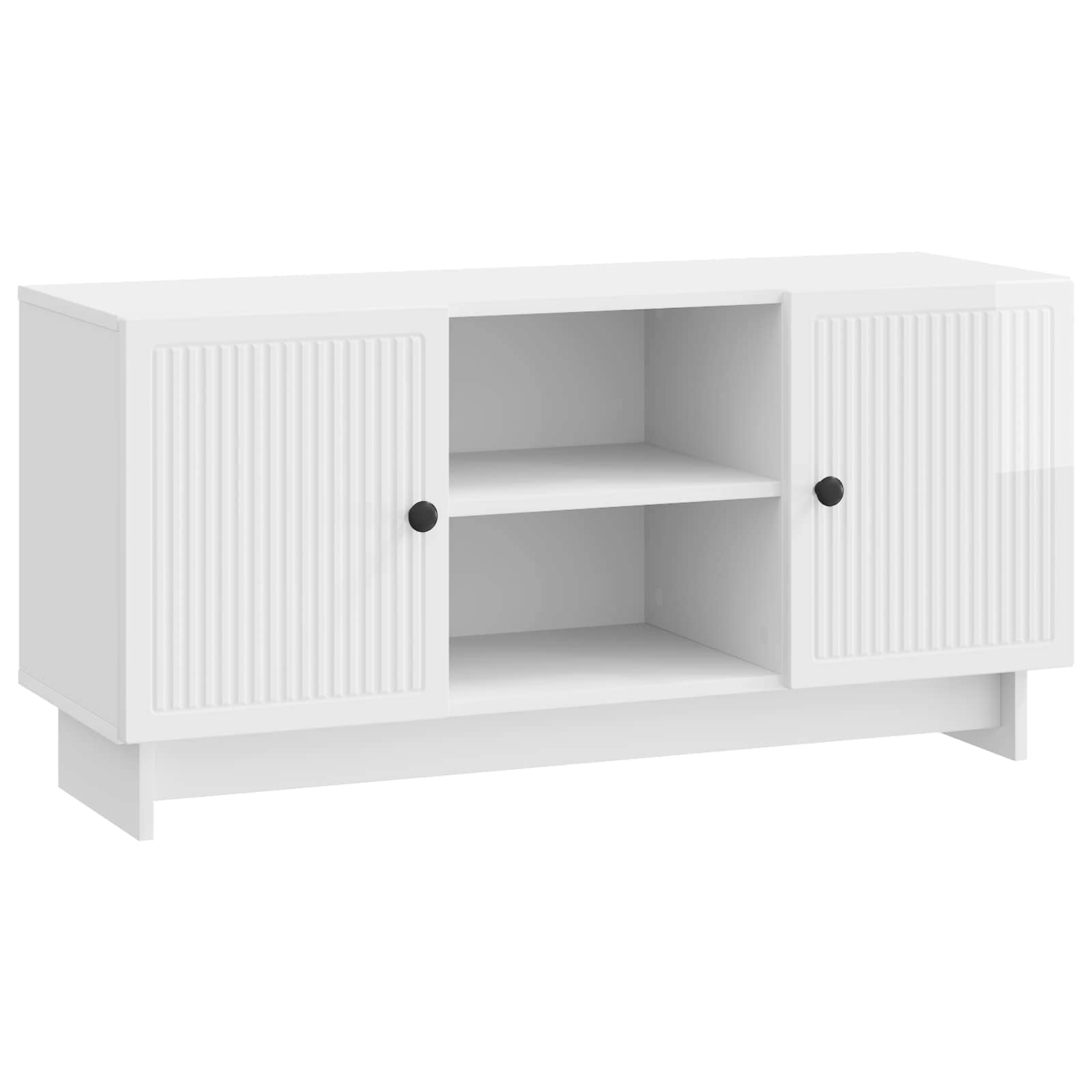 Ντουλάπι TV Υψηλής γυαλάδας λευκό 102 x 34,5 x 50 εκ. - Pakobazaar