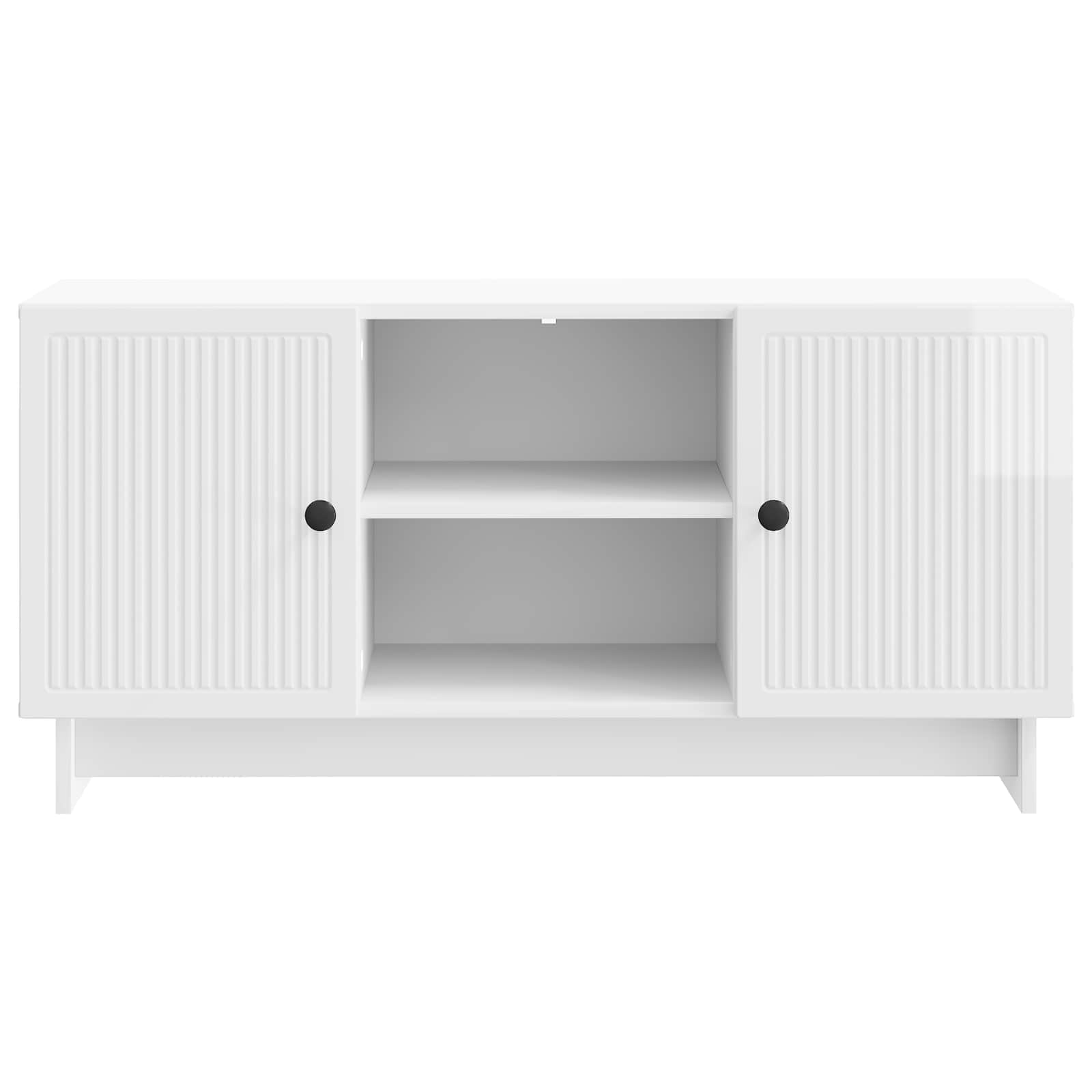 Ντουλάπι TV Υψηλής γυαλάδας λευκό 102 x 34,5 x 50 εκ. - Pakobazaar
