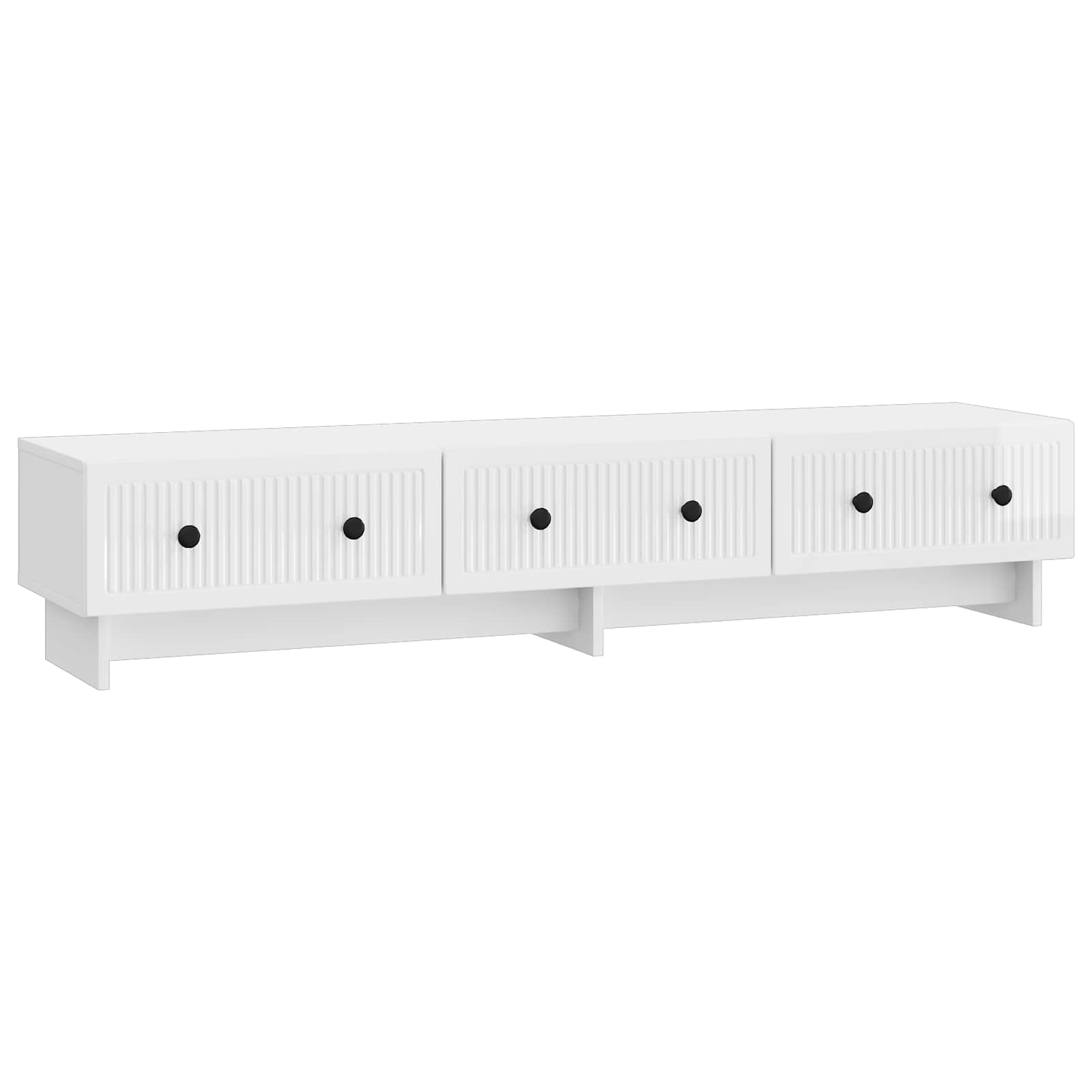 Ντουλάπι TV με συρτάρι Γυαλιστερό Λευκό 147 x 34,5 x 30 εκ - Pakobazaar