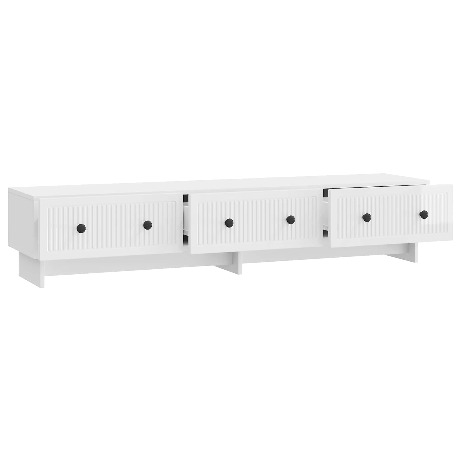 Ντουλάπι TV με συρτάρι Γυαλιστερό Λευκό 147 x 34,5 x 30 εκ - Pakobazaar