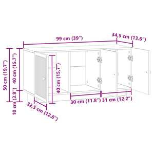 Ντουλάπι TV Sonoma Δρυς 99 x 34,5 x 50 εκ. Επεξεργασμένο Ξύλο - Pakobazaar