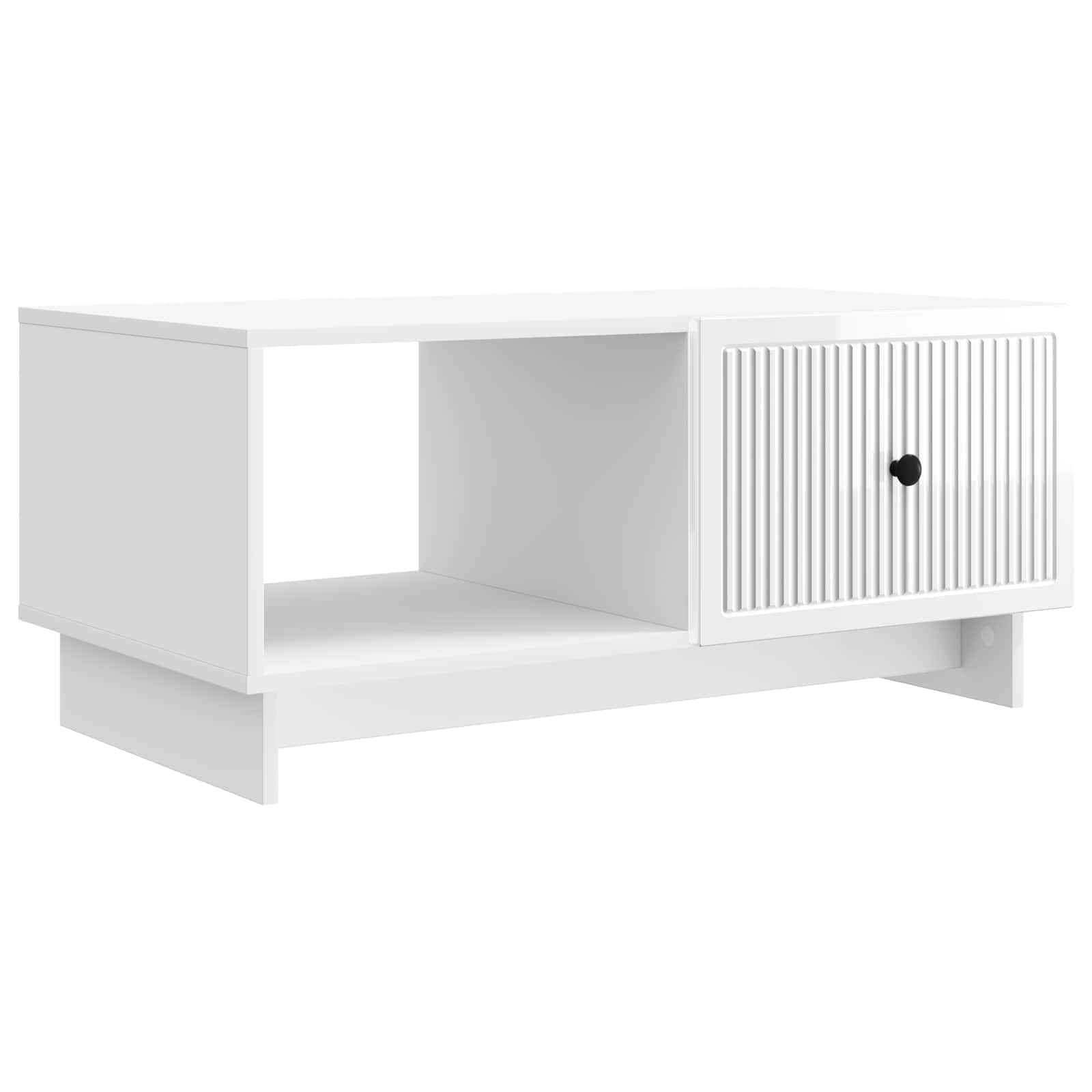 Τραπεζάκι σαλονιού Γυαλιστερό Λευκό 90 x 50 x 40 cm - Pakobazaar