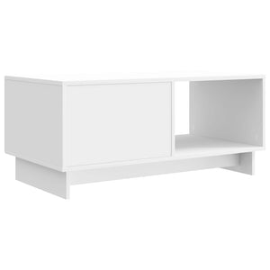 Τραπεζάκι σαλονιού Γυαλιστερό Λευκό 90 x 50 x 40 cm - Pakobazaar