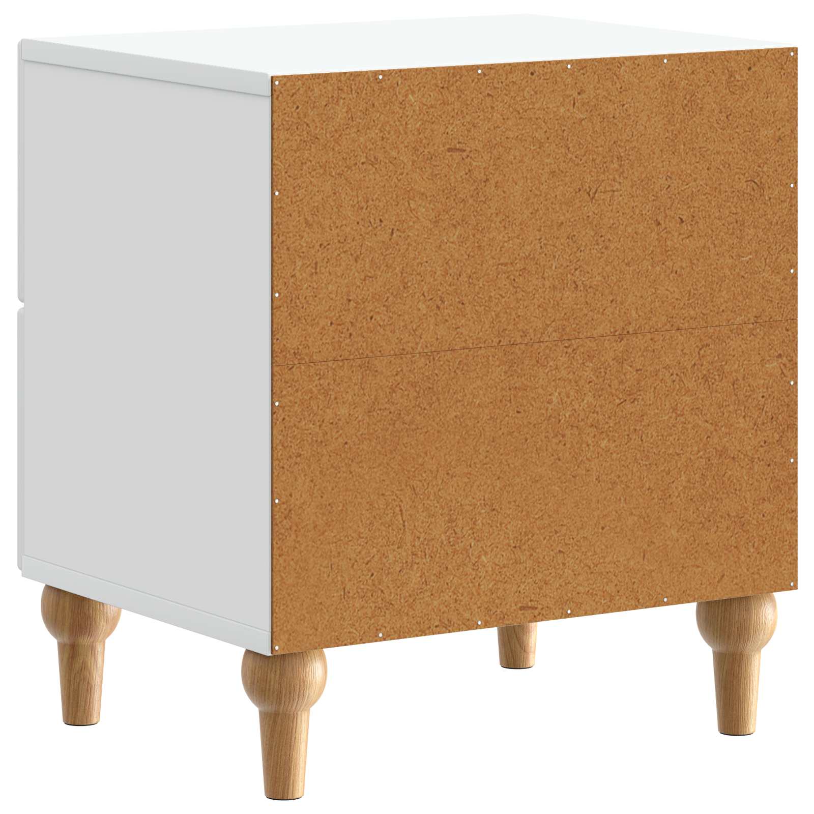 Κομοδίνο 2 pcs Λευκό 43 x 34,5 x 48 εκ Επεξεργασμένο Ξύλο - Pakobazaar
