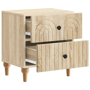 Κομοδίνο 2 pcs Sonoma Δρυς 43 x 34,5 x 48 εκ Επεξεργασμένο Ξύλο - Pakobazaar