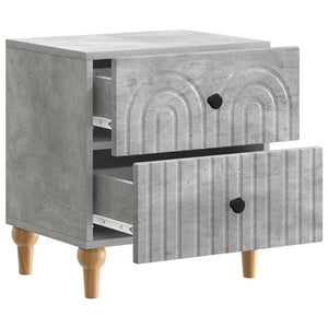 Κομοδίνο με συρτάρι 2 pcs Γκρι Σκυροδέματος 43 x 34,5 x 48 εκ - Pakobazaar