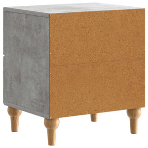 Κομοδίνο με συρτάρι 2 pcs Γκρι Σκυροδέματος 43 x 34,5 x 48 εκ - Pakobazaar