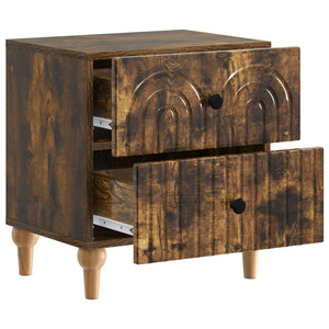 Κομοδίνο 2 pcs Καπνισμένο Ξύλο Δρυός 43 x 34,5 x 48 εκ - Pakobazaar