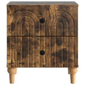 Κομοδίνο 2 pcs Καπνισμένο Ξύλο Δρυός 43 x 34,5 x 48 εκ - Pakobazaar
