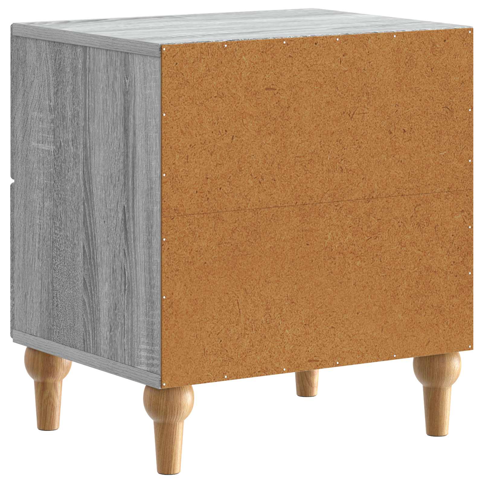 Κομοδίνο 2 pcs Γκρι Sonoma 43 x 34,5 x 48 εκ Επεξεργασμένο Ξύλο - Pakobazaar