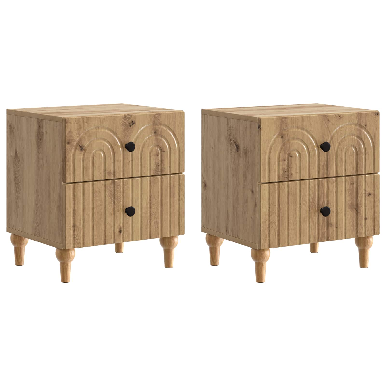 Κομοδίνο με συρτάρι 2 pcs Artisan Δρυς 43 x 34,5 x 48 εκ - Pakobazaar