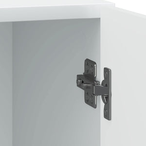 Κομοδίνο 2 pcs Λευκό 43 x 34,5 x 50 εκ Επεξεργασμένο Ξύλο - Pakobazaar