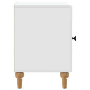 Κομοδίνο 2 pcs Λευκό 43 x 34,5 x 50 εκ Επεξεργασμένο Ξύλο - Pakobazaar