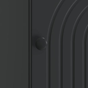 Κομοδίνο 2 pcs Μαύρο 43 x 34,5 x 50 εκ Επεξεργασμένο Ξύλο - Pakobazaar