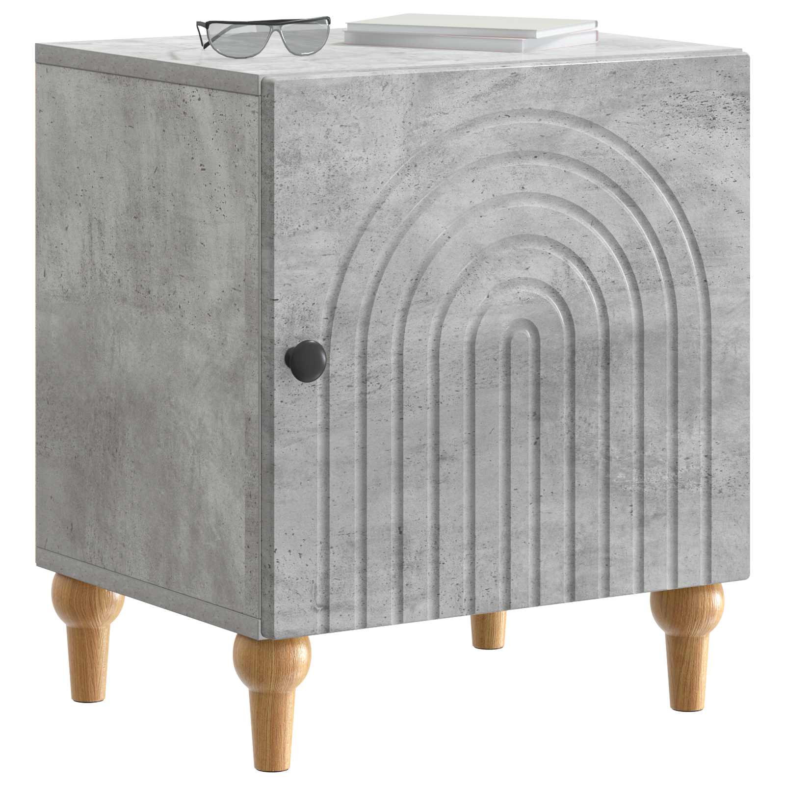 Κομοδίνο 2 pcs Γκρι Σκυροδέματος 43 x 34,5 x 50 εκ - Pakobazaar