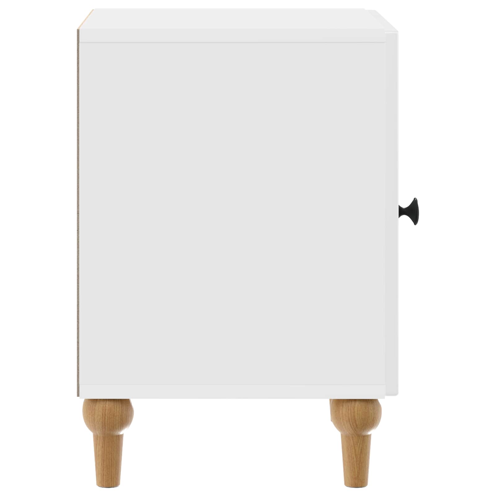 Κομοδίνο 2 pcs Γυαλιστερό Λευκό 43 x 34,5 x 50 εκ - Pakobazaar