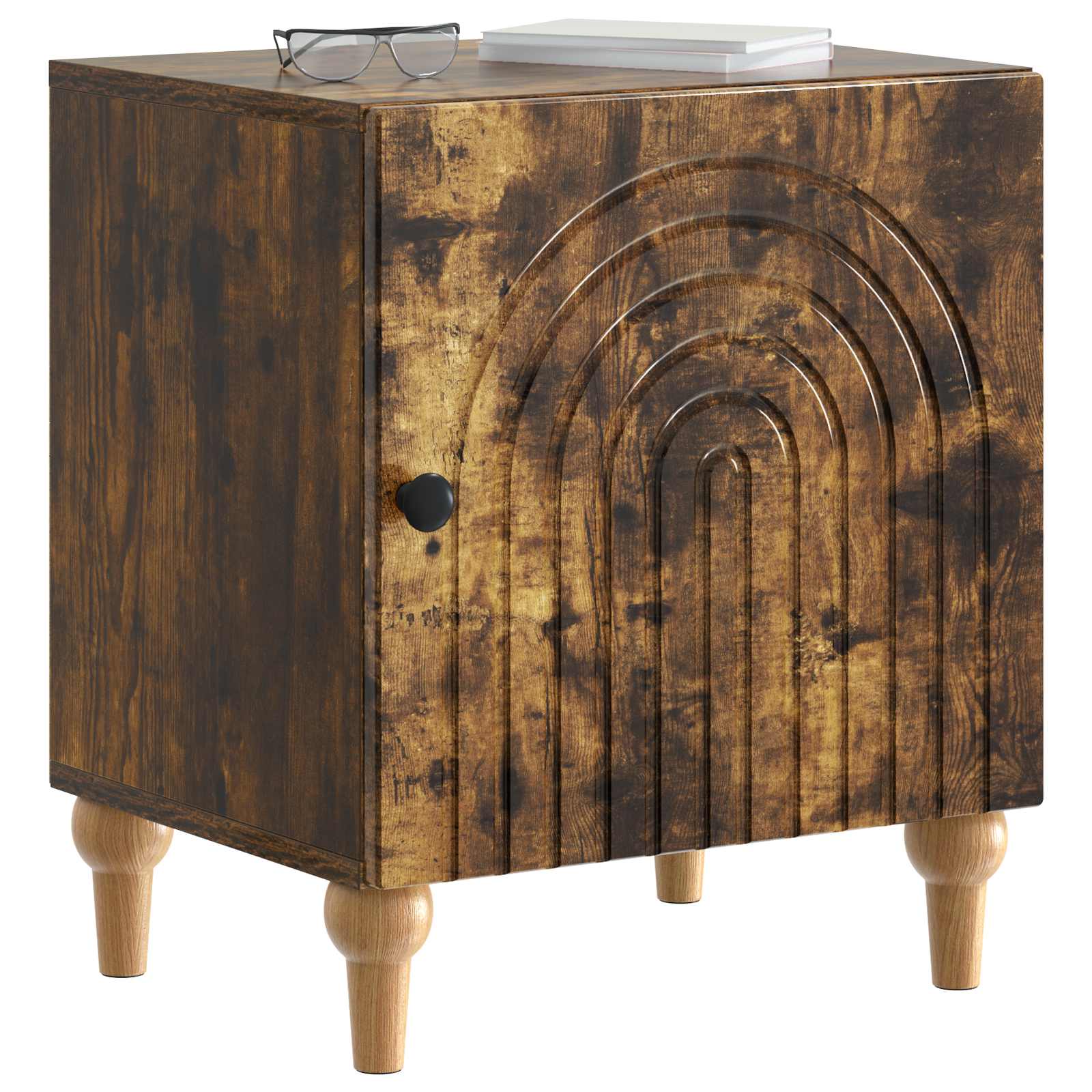 Κομοδίνο 2 pcs Καπνισμένο Ξύλο Δρυός 43 x 34,5 x 50 εκ - Pakobazaar