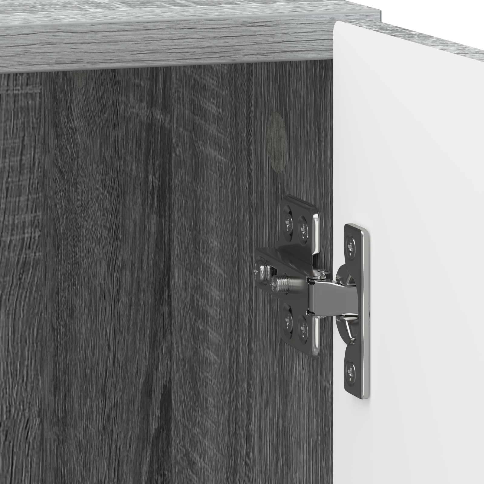 Κομοδίνο 2 pcs Γκρι Sonoma 43 x 34,5 x 50 εκ Επεξεργασμένο Ξύλο - Pakobazaar