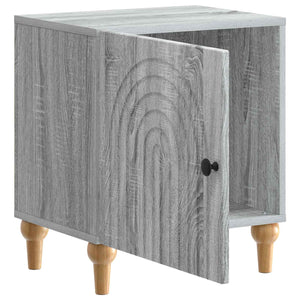 Κομοδίνο 2 pcs Γκρι Sonoma 43 x 34,5 x 50 εκ Επεξεργασμένο Ξύλο - Pakobazaar