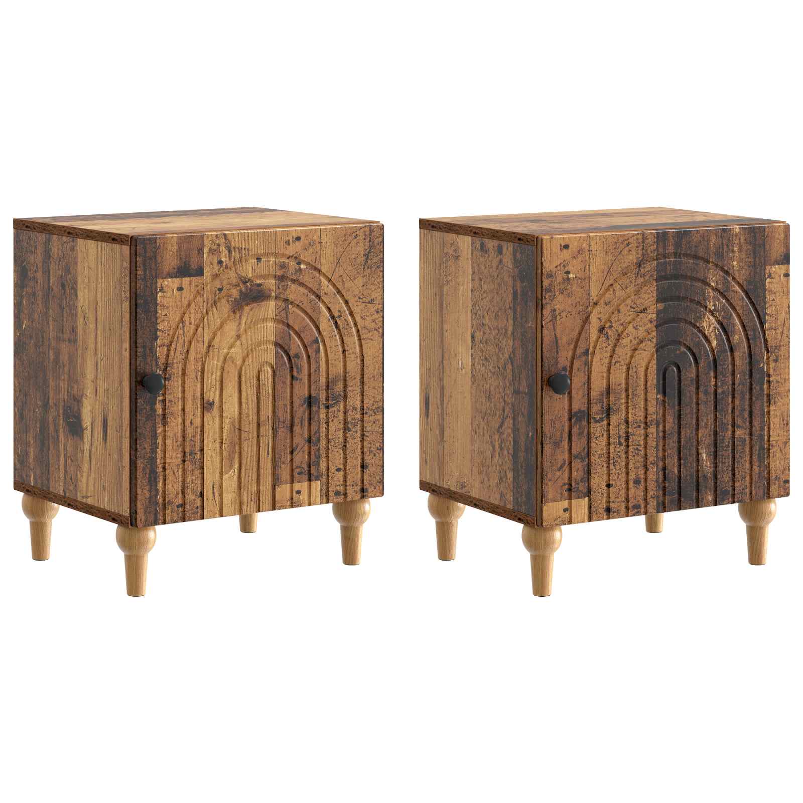 Κομοδίνο 2 pcs Παλαιωμένο ξύλο 43 x 34,5 x 50 εκ - Pakobazaar