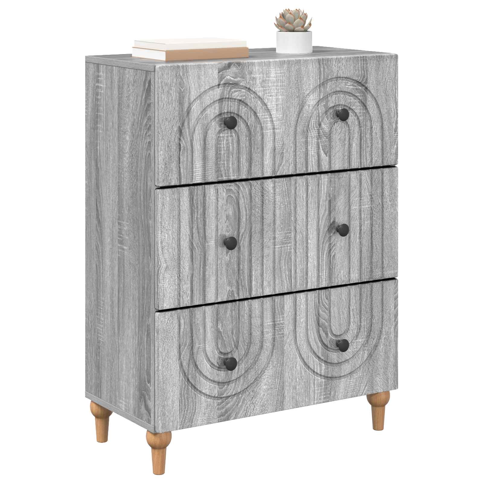 Ντουλάπι με Συρτάρια Γκρι Sonoma 66 x 34,5 x 90 εκ - Pakobazaar