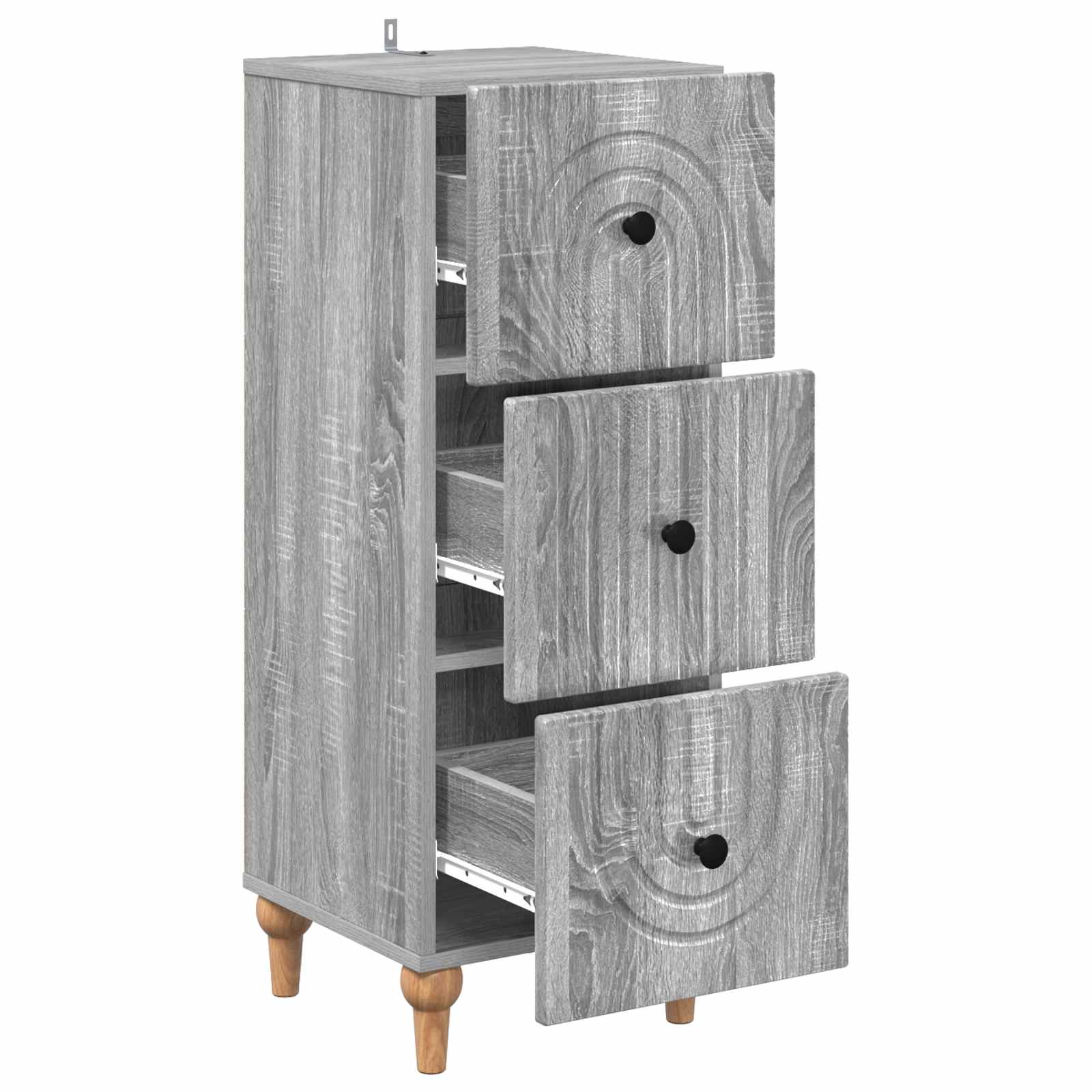 Ντουλάπι με Συρτάρια Γκρι Sonoma 33 x 34,5 x 90 εκ - Pakobazaar