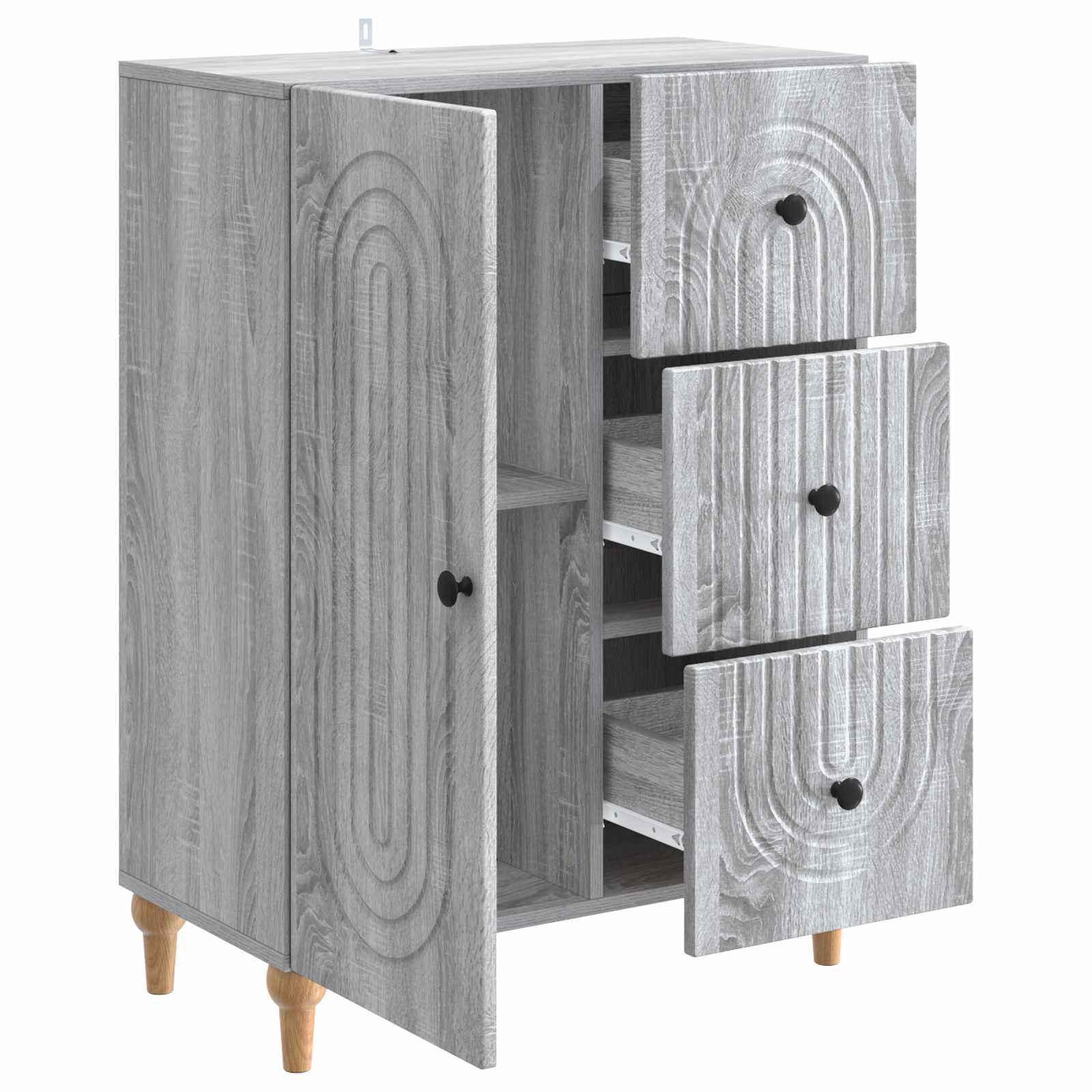 Πλαϊνό γραφείο Γκρι Sonoma 66 x 34,5 x 90 εκ Επεξεργασμένο Ξύλο - Pakobazaar