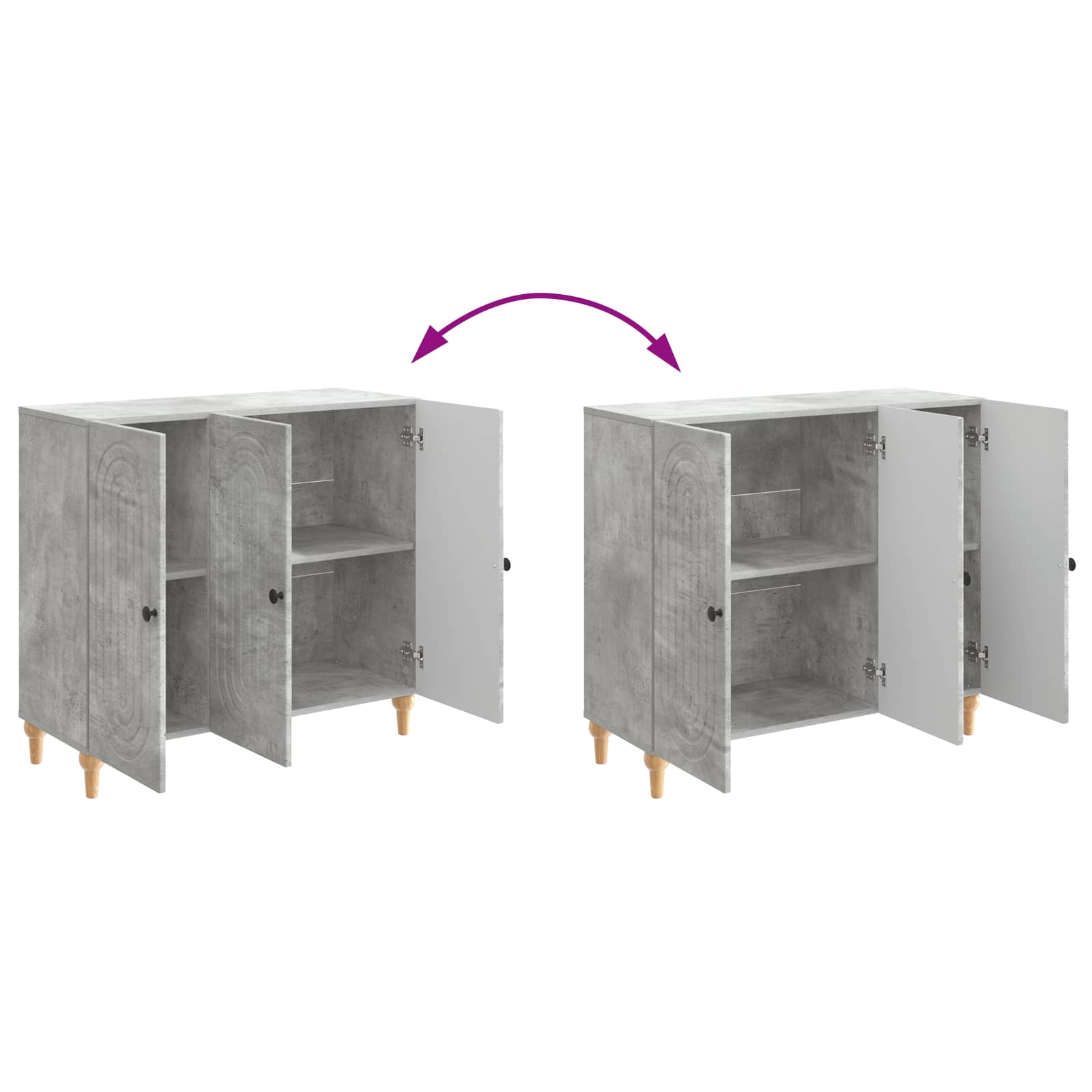 Πλαϊνό γραφείο Γκρι Σκυροδέματος 89 x 34,5 x 80 εκ - Pakobazaar