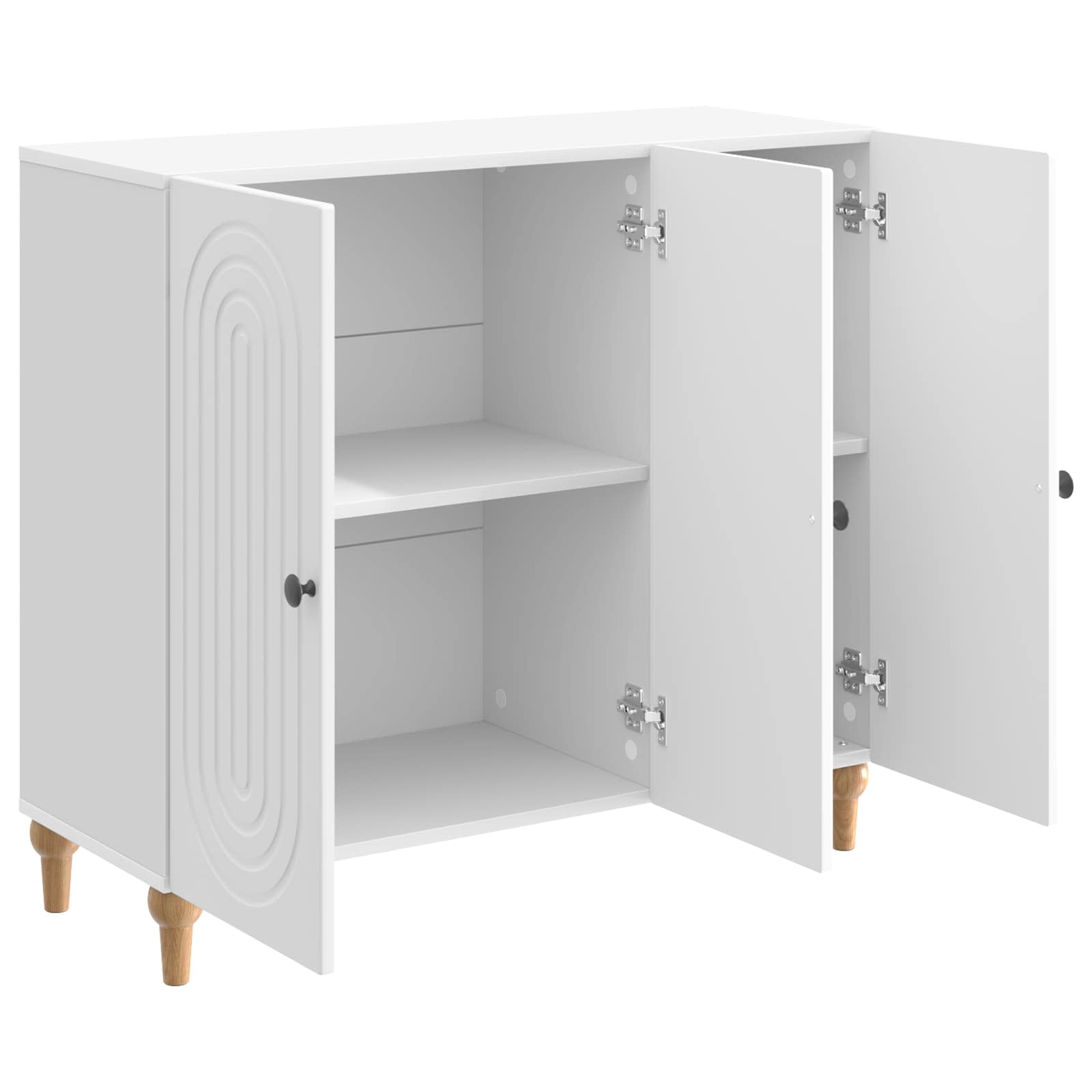 Πλαϊνό γραφείο Γυαλιστερό Λευκό 89 x 34,5 x 80 εκ - Pakobazaar