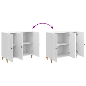 Πλαϊνό γραφείο Γυαλιστερό Λευκό 89 x 34,5 x 80 εκ - Pakobazaar