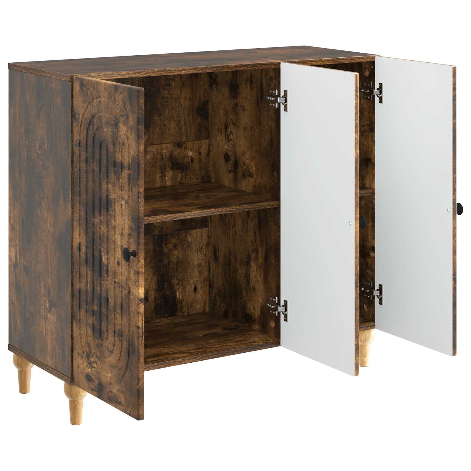 Πλαϊνό γραφείο Καπνισμένο Ξύλο Δρυός 89 x 34,5 x 80 εκ - Pakobazaar