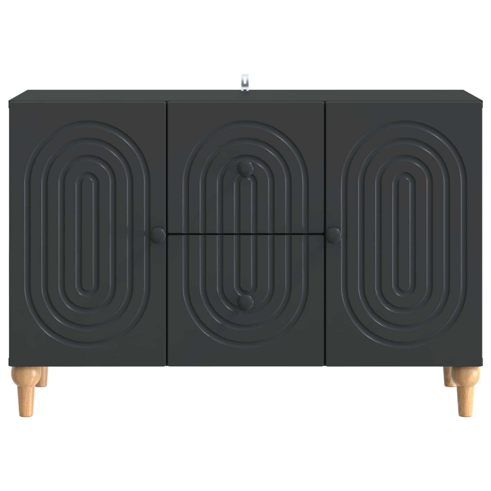 Ντουλάπι TV Μαύρο 89 x 34,5 x 60 εκ. Επεξεργασμένο Ξύλο - Pakobazaar