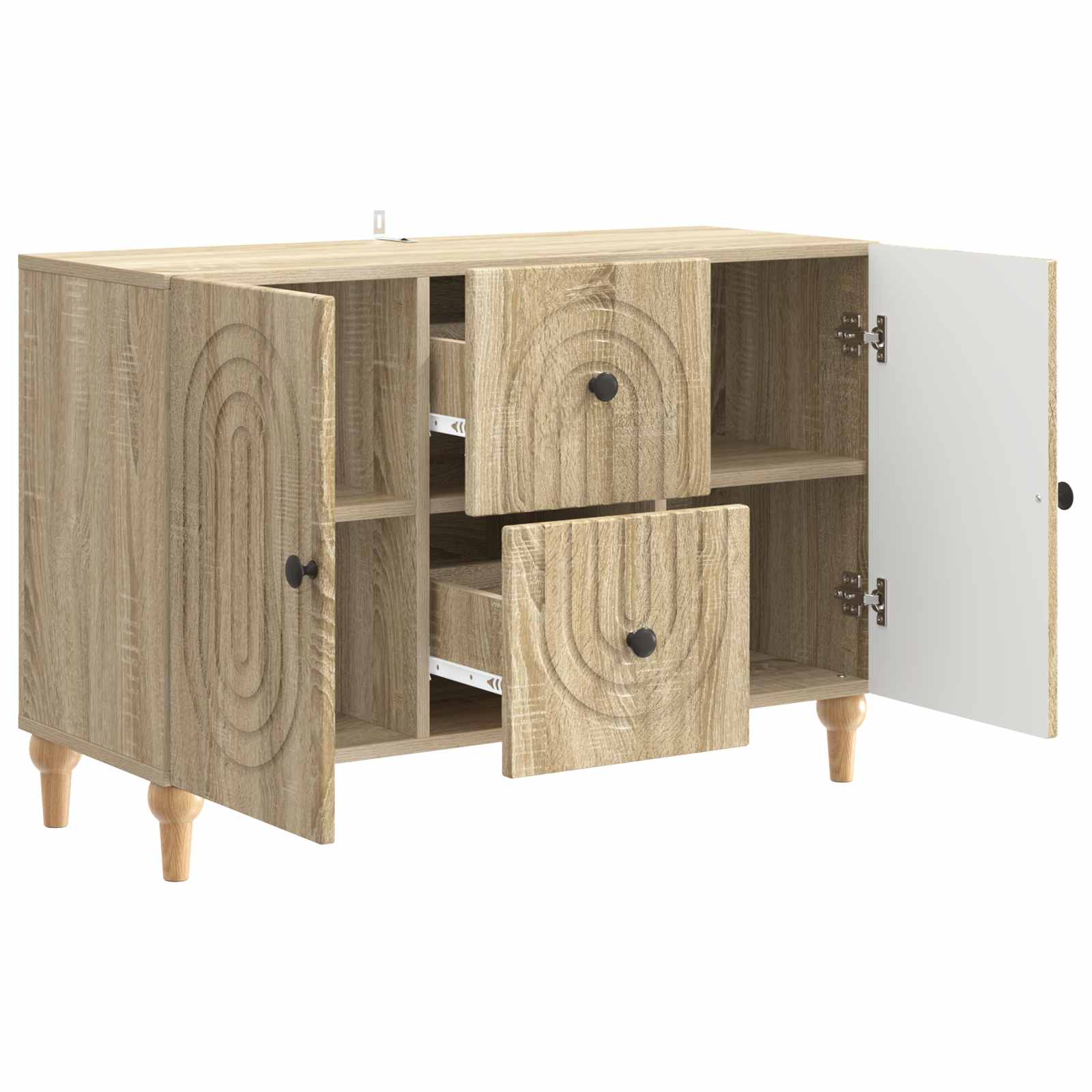 Ντουλάπι TV Sonoma Δρυς 89 x 34,5 x 60 εκ. Επεξεργασμένο Ξύλο - Pakobazaar