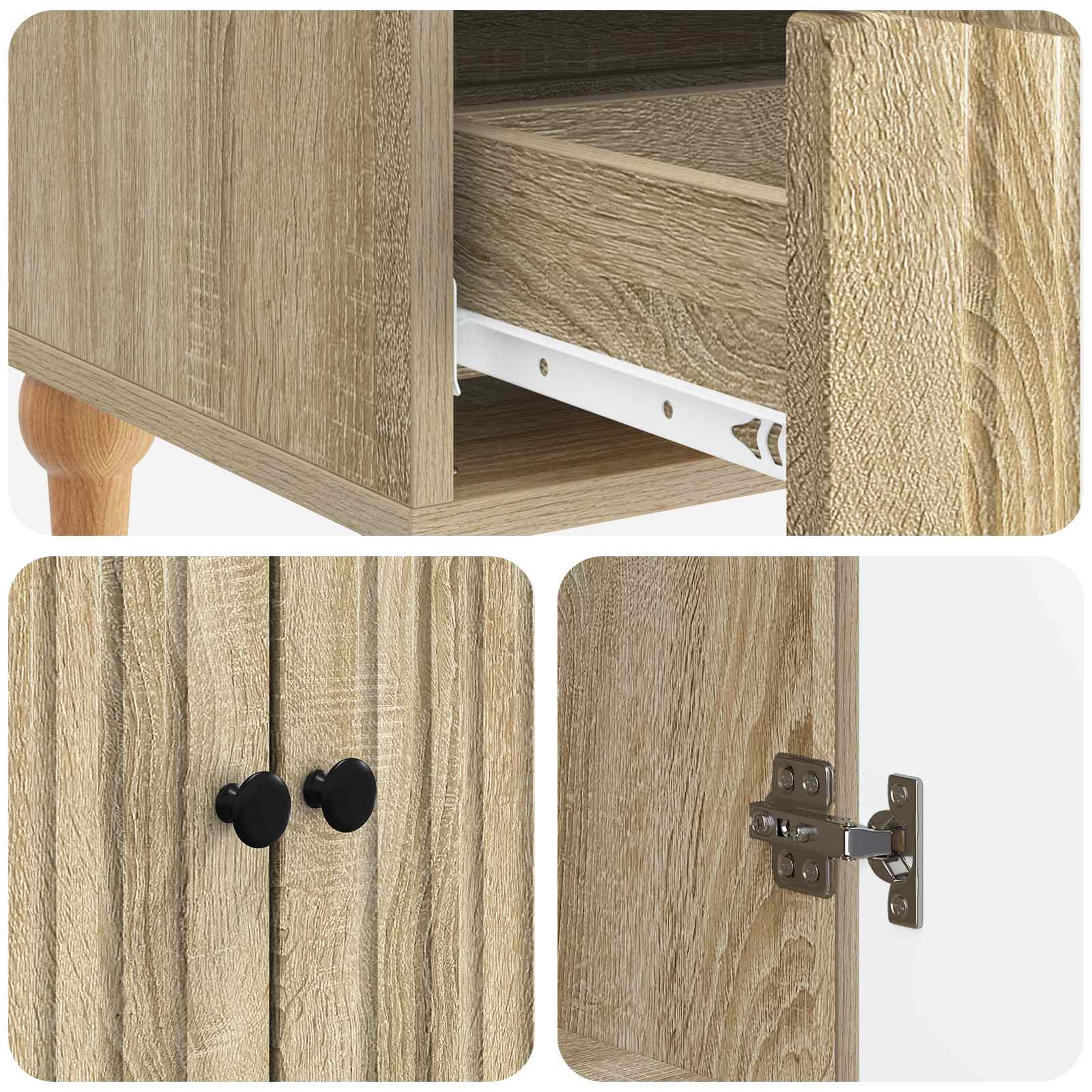Πλαϊνό γραφείο με συρτάρι Sonoma Δρυς 66 x 34,5 x 95 εκ. - Pakobazaar