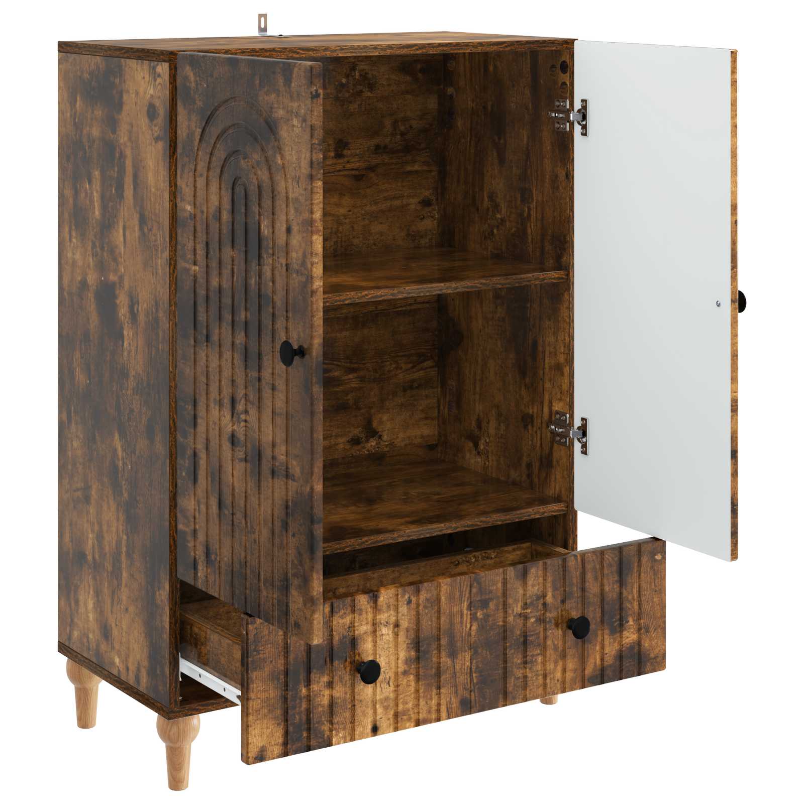 Πλαϊνό γραφείο Καπνισμένο Ξύλο Δρυός 66 x 34,5 x 95 εκ. - Pakobazaar