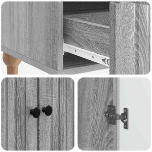 Πλαϊνό γραφείο με συρτάρι Γκρι Sonoma 66 x 34,5 x 95 εκ. - Pakobazaar