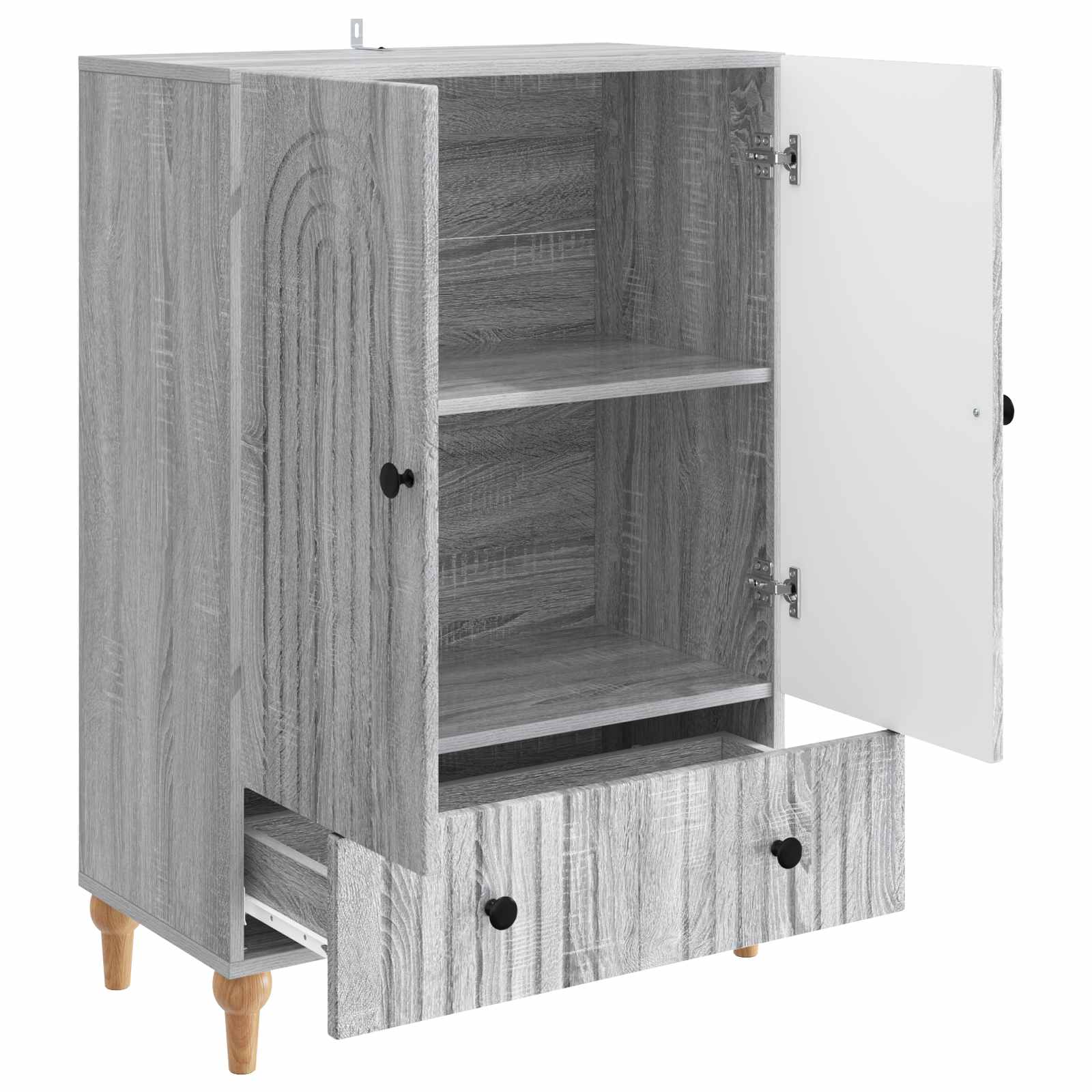 Πλαϊνό γραφείο με συρτάρι Γκρι Sonoma 66 x 34,5 x 95 εκ. - Pakobazaar